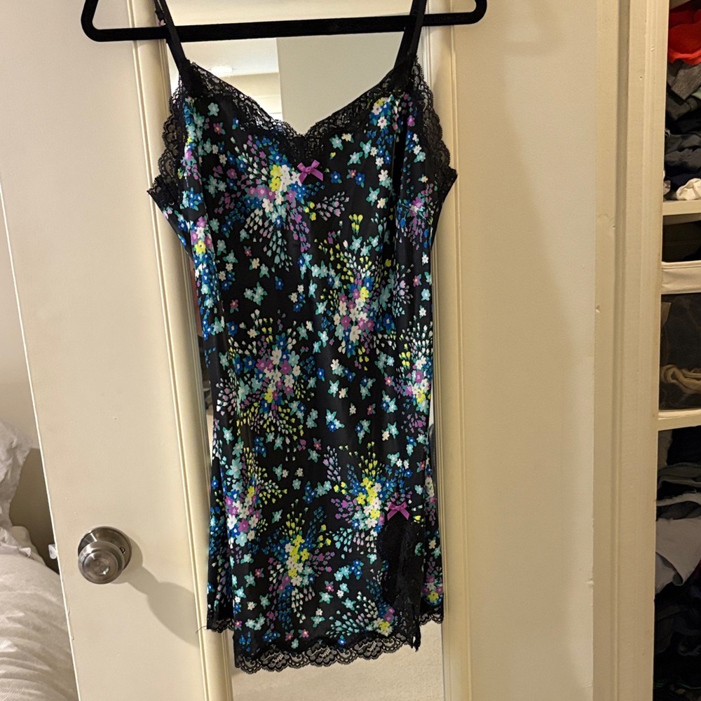 Victoria's Secret Black Floral Lace Nightwear